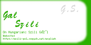 gal szili business card